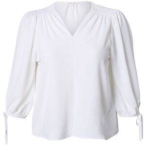 Olivia Grey TIE SLEEVE BLOUSE ivory NWT Size L